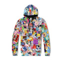 Wholesale  Hot Selling Digital Printing Men's Oversize Loose Hoodie Sets